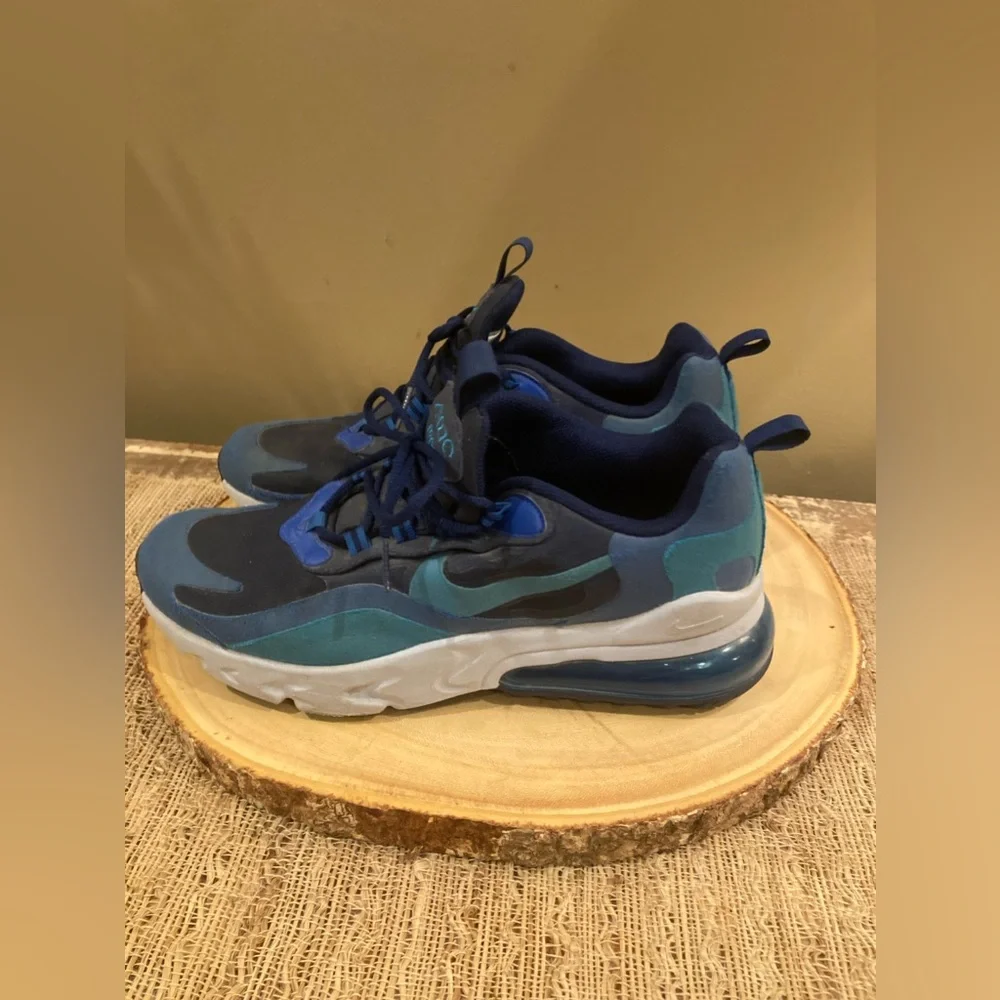 Nike Air Max 270 React GS‎ Shoes Blue Kids Youth 7Y Womens 8.5 - 9 BQ0103-400